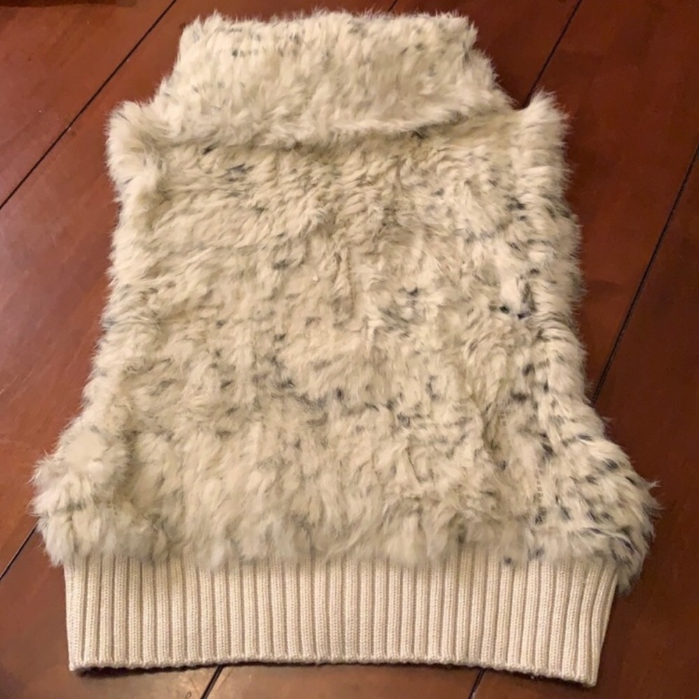 Patrizia Luca rabbit fur sleeveless top XS